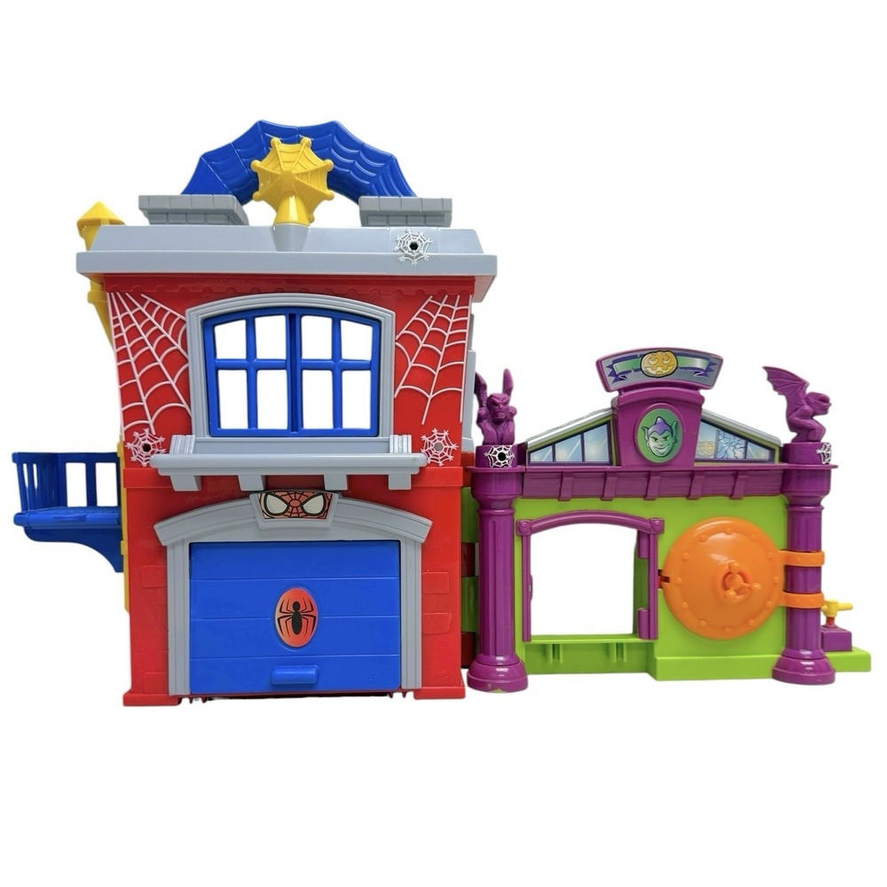 2010‎ Playskool Spiderman Green Goblin Headquarters Toy Play Super Hero Villain